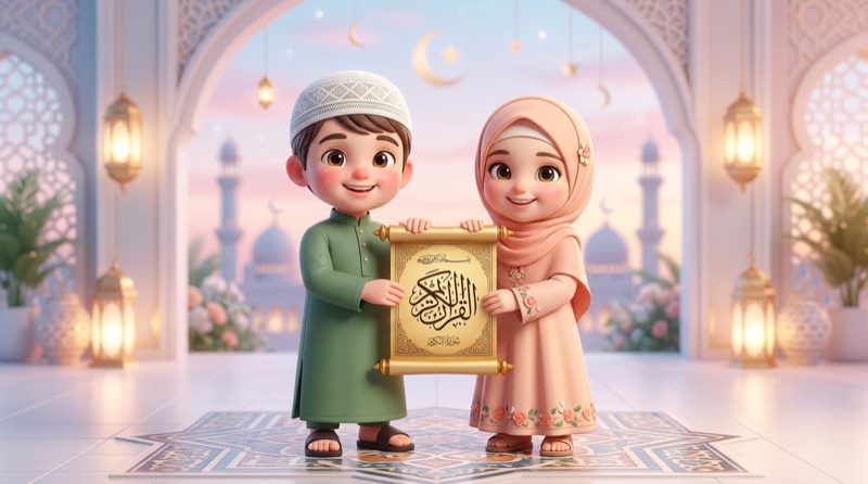 DeenName Mascots Ahmad and Aisha - Islamic Name Meanings